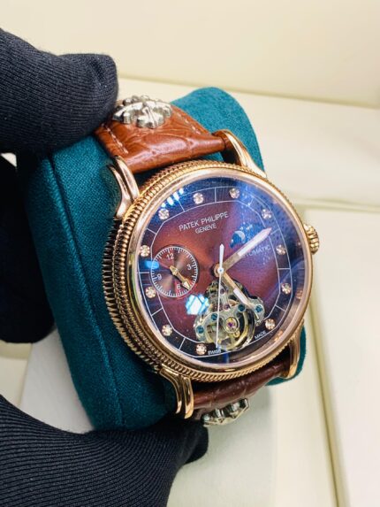 Original Automatic Leather Patek Phillippe Geneve Wrist Watch