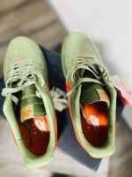 Nike Air Force 1 Low: Oil Green/Platinum Tint-Safety Orange - Image 4